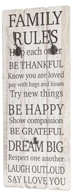 Garderobe Murale Family Rules Shabby