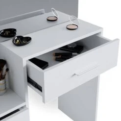 Coiffeuse Conrada Blanc & LED -Reflet Maison 0324b528baec49afa4860f6b27c24674