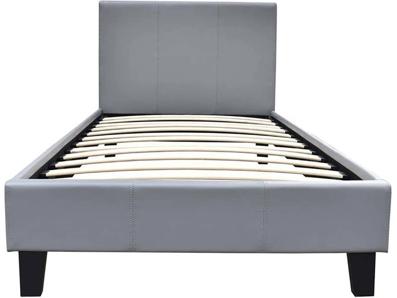 Lit Lina - 90 X 190 Cm - Gris Clair 2 Lit Lina - 90 X 190 Cm - Gris Clair â Image 2