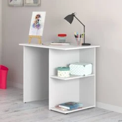 Bureau Simple Blanc -Reflet Maison 078524beadfd4f1e94699c7c165aea38