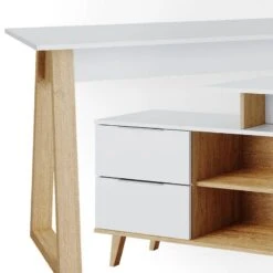 Bureau Neptune XL Blanc/sonoma -Reflet Maison 07db89ab54ec40c09df7b6fcc2c64172