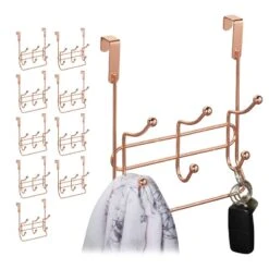 10x Porte-manteaux à 3 Crochets Double