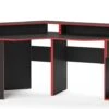 Bureau Ordinateur Kron Noir/rouge Set 6