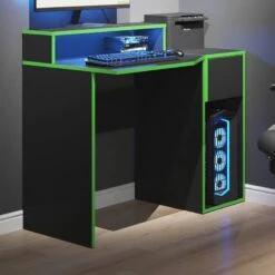 Bureau Ordinateur Kron Noir/Vert Set 7 -Reflet Maison 0e593eeb2b0b40d7a36083ed860fec41