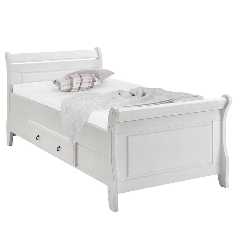 Lit Simple En Bois Massif Cenan 1 Lit Simple En Bois Massif Cenan