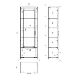 Vitrine Buzan I -Reflet Maison 1000223909 210202 14162100002 SKETCH DETAILS P000000001000223909 sketch