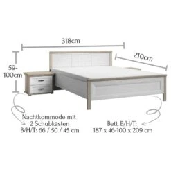 Lit Et Chevets Bornstedt (3 éléments) -Reflet Maison 1000298797 211012 161035000589 SKETCH DETAILS P000000001000298797 sketch