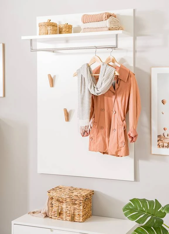 Porte-manteau Mural LINDHOLM à étagère 2 Porte-manteau Mural LINDHOLM à étagère – Image 2