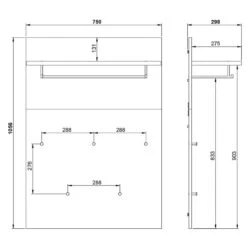 Porte-manteau Mural Aledo 11 Porte-manteau Mural Aledo -Reflet Maison 1000382518 230413 500 SKETCH DETAILS P000000001000382518 sketch