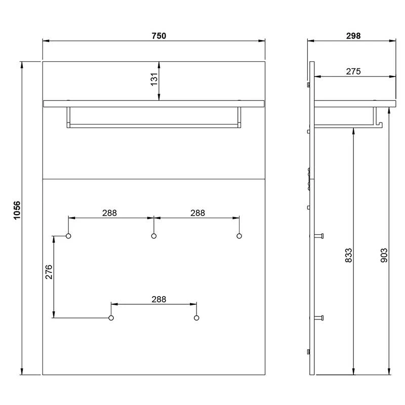 Porte-manteau Mural Aledo 6 Porte-manteau Mural Aledo â Image 6