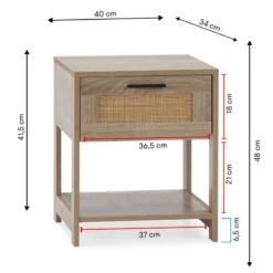Table Chevet Dalia 1 Tiroir Chêne -Reflet Maison 121fbeebe2804edf9f25e3ee6b636381