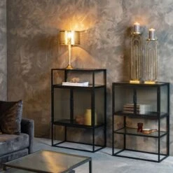 Vitrine 2 Portes Métal Et Verre Trempé -Reflet Maison 12a0ce6e31c74c52a4c251e9191c5799