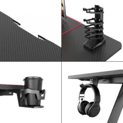 Pro-Tec Bureau Gaming Oakland Avec Support -Reflet Maison 16cb6097fa754692ad517aa5d1ddd511