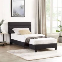 Lit Simple FLORIDA 90x190 Cm -Reflet Maison 191e52e7363e4b5da66946c17ae6d5f9