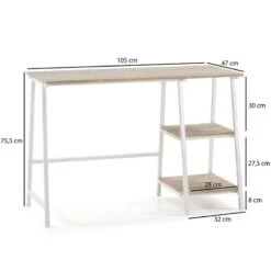 Bureau Lisboa, 105 Cm Longueur -Reflet Maison 1df788f00513404d86ff6b43f9e11c8f