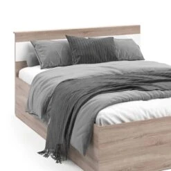 Lit En Bois Adria 140x200cm Sonoma/blanc -Reflet Maison 1f370136af0e47638e9873a94de9b4ad