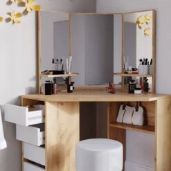 Coiffeuse D'angle Arielle Avec Tabouret -Reflet Maison 1f7609131da84d4780987f1fb51e2b9d