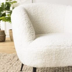 Fauteuil Cosy Tissu Bouclette Blanc 9 Fauteuil Cosy Tissu Bouclette Blanc -Reflet Maison 203155e5129b4ef68cd49a1d7b776558