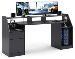 Bureau D'ordinateur Joel 180cm Noir -Reflet Maison 21b0011e7cb9486fb496015a7f13baef.cropped 42 140 924 730.processed