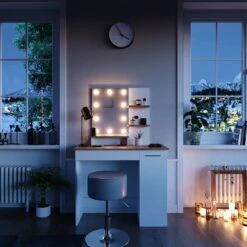 Coiffeuse Julia Avec Tabouret Et LED -Reflet Maison 22edb2477bc840e89332ad06e023c74d