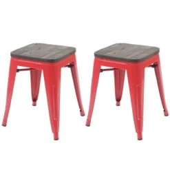 Tabouret HWC-A73 Assise Bois (lot De 2) -Reflet Maison 27e697e60e644e0b90e95b7251b69931