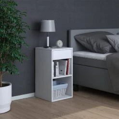 Table De Chevet Dany Blanc -Reflet Maison 283a74f85d23418386da08ceabace1ea