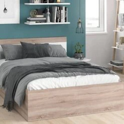 Lit En Bois Adria 140x200cm Sonoma/blanc -Reflet Maison 2a628b7cd9264b8dbe9cb2f610dc054d