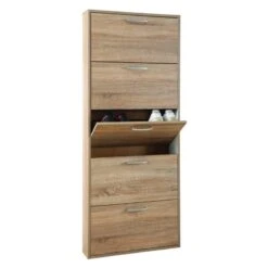 Meuble Chaussures Chêne H.164 Cm - TIDY -Reflet Maison 2b1e6cdde1e04592887053753d2b42b1