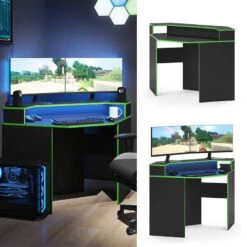 Bureau Ordinateur Kron 90cm Noir/vert -Reflet Maison 2f6a306289f34d619c402b42c22ca682