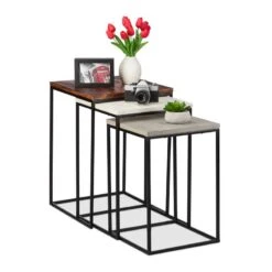 Tables Gigogne Carrées Jeu De 3 -Reflet Maison 33db13a0687c4e06a683dbf7fe8f82fb