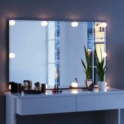 Coiffeuse Azuravec Miroir Et LED -Reflet Maison 35af01753ca44080a3c19692bb1df5ff