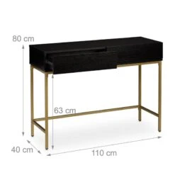Table De Console Doré Noir -Reflet Maison 378eb26a82aa48eaafe0515cab151121