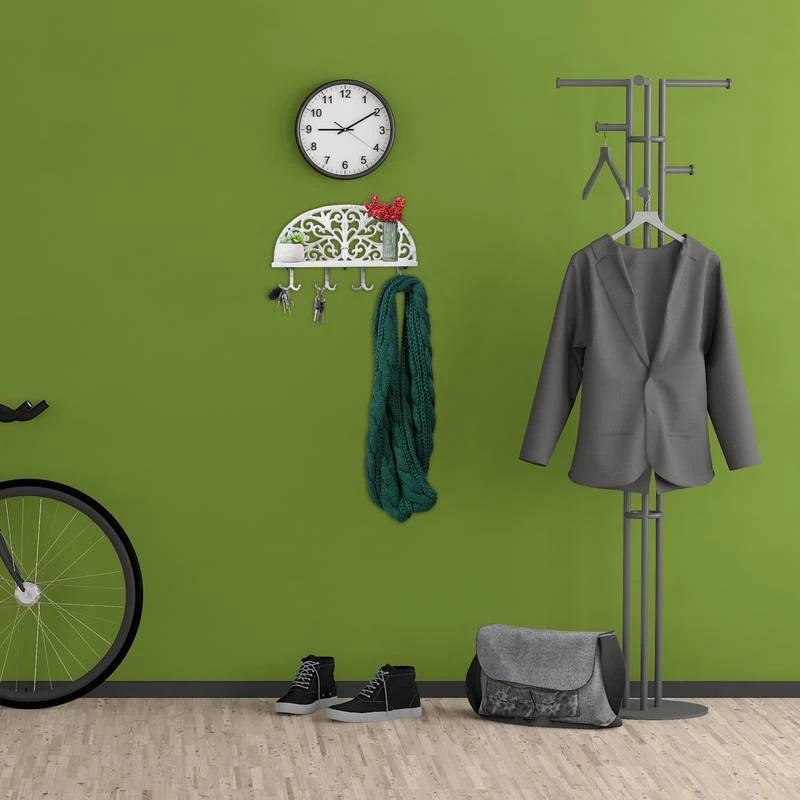 Porte-manteaux Mural Brun En Lot De 3 8 Porte-manteaux Mural Brun En Lot De 3 – Image 8