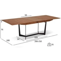 Table Extensible Tokyo Noir 200x100 Cm -Reflet Maison 4227794a255f46c5ab84e760d68e0fcf