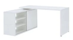 Bureau D'angle Réversible 140 Cm Blanc
