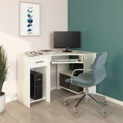 Bureau D'angle Pour Ordinateur Odin -Reflet Maison 430fd471a3844c7e86563f5aff12e0e4