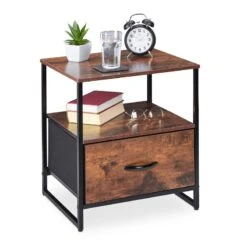 Table De Chevet Industrielle Avec Tiroir -Reflet Maison 44d553387e0d47c097ae73b6ad22fa24