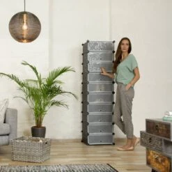 Meuble Chaussures Rangement 10 Casiers -Reflet Maison 458a5a0ee0604e09b456b23113c12f0a