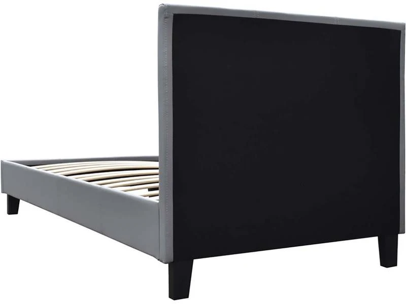 Lit Lina - 90 X 190 Cm - Gris Clair 4 Lit Lina - 90 X 190 Cm - Gris Clair â Image 4