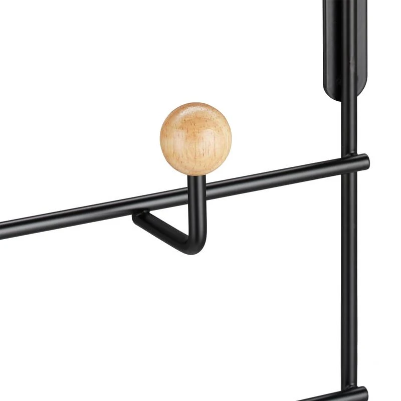 Porte-manteau Porte 10 Crochets Noir 6 Porte-manteau Porte 10 Crochets Noir – Image 6