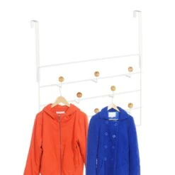 Porte-manteau Porte 10 Crochets Blanc 12 Porte-manteau Porte 10 Crochets Blanc -Reflet Maison 489fc701ec2f416796593c653400386d