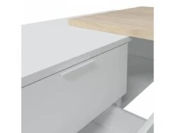 Bureau D'angle Bicolore L145 X P108 Cm -Reflet Maison 49b4655b8ab840159dad367c66b2c169