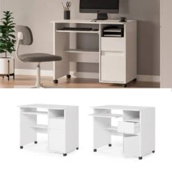 Bureau D'ordinateur Polo Blanc -Reflet Maison 49c7e48ca59d4be082a90b3d230a1f42