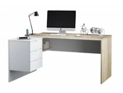 Bureau D'angle Bicolore L145 X P108 Cm -Reflet Maison 4f4d4ef621e949e9bdac0ea3a66afe58