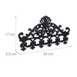 2x Porte-manteau Mural En Fonte Noir -Reflet Maison 5115f93804064936823ab12f901b6f02
