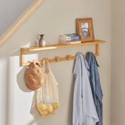 Étagère Murale Porte-manteau FHK06-N -Reflet Maison 55dfc3e641854f01a6a206f11e887278