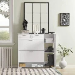 Meuble à Chaussures FSR104-W -Reflet Maison 5658ec7b344a44528bd38f5da589ff58