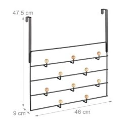Porte-manteau Porte 10 Crochets Noir 13 Porte-manteau Porte 10 Crochets Noir -Reflet Maison 5b3cdb23e2d34583883be94d83878c2b