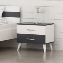 Table De Chevet Allerød à 2 Tiroirs -Reflet Maison 5ea0e0af142c4b31b708aec7c956e017