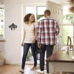 2x Porte-manteau Mural En Fonte Noir -Reflet Maison 602cfd62c0f14ddf85a0fc9382c62f8b